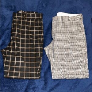 Stylish Men's Plaid Pants - Black and White